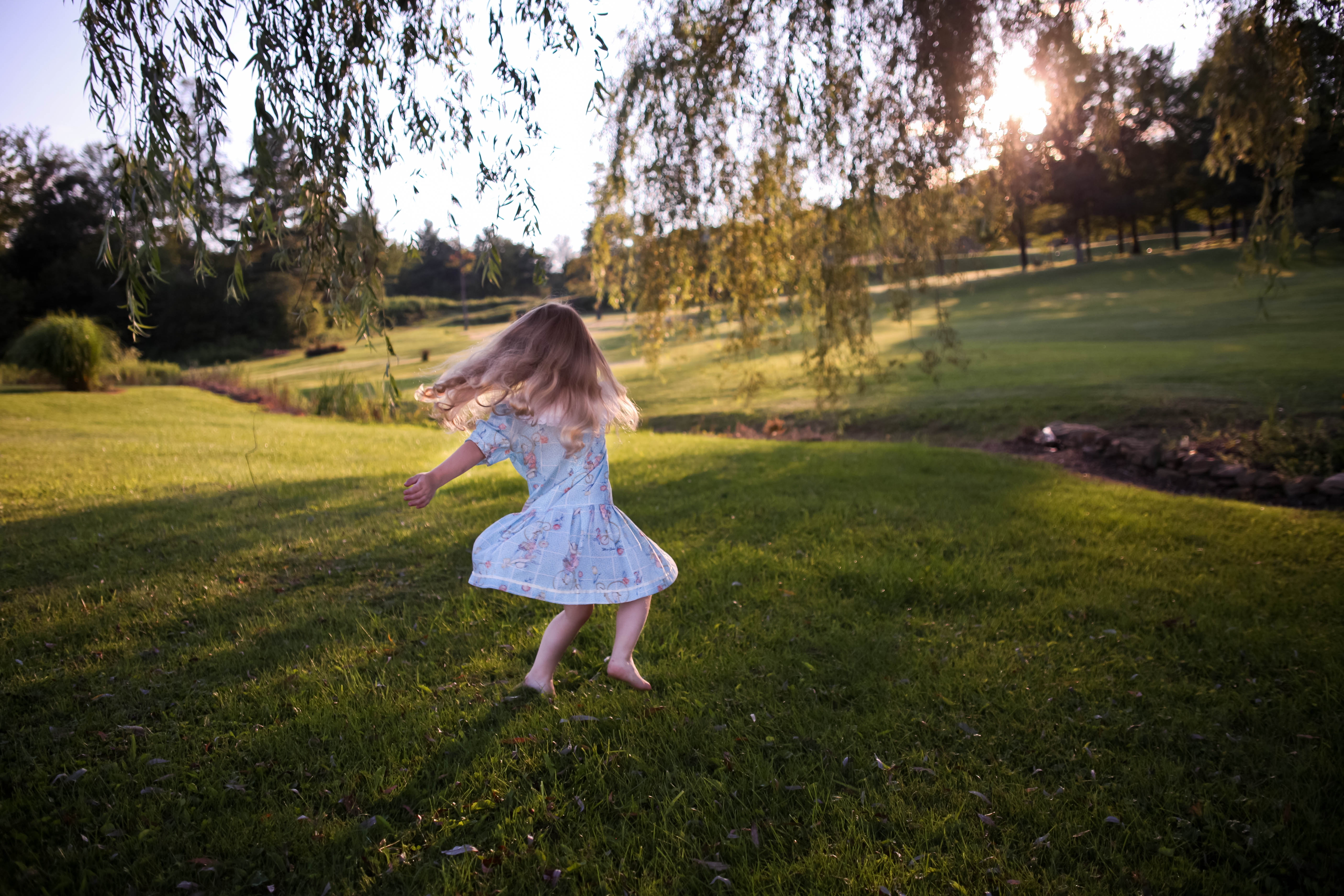 Girl Dancing in field