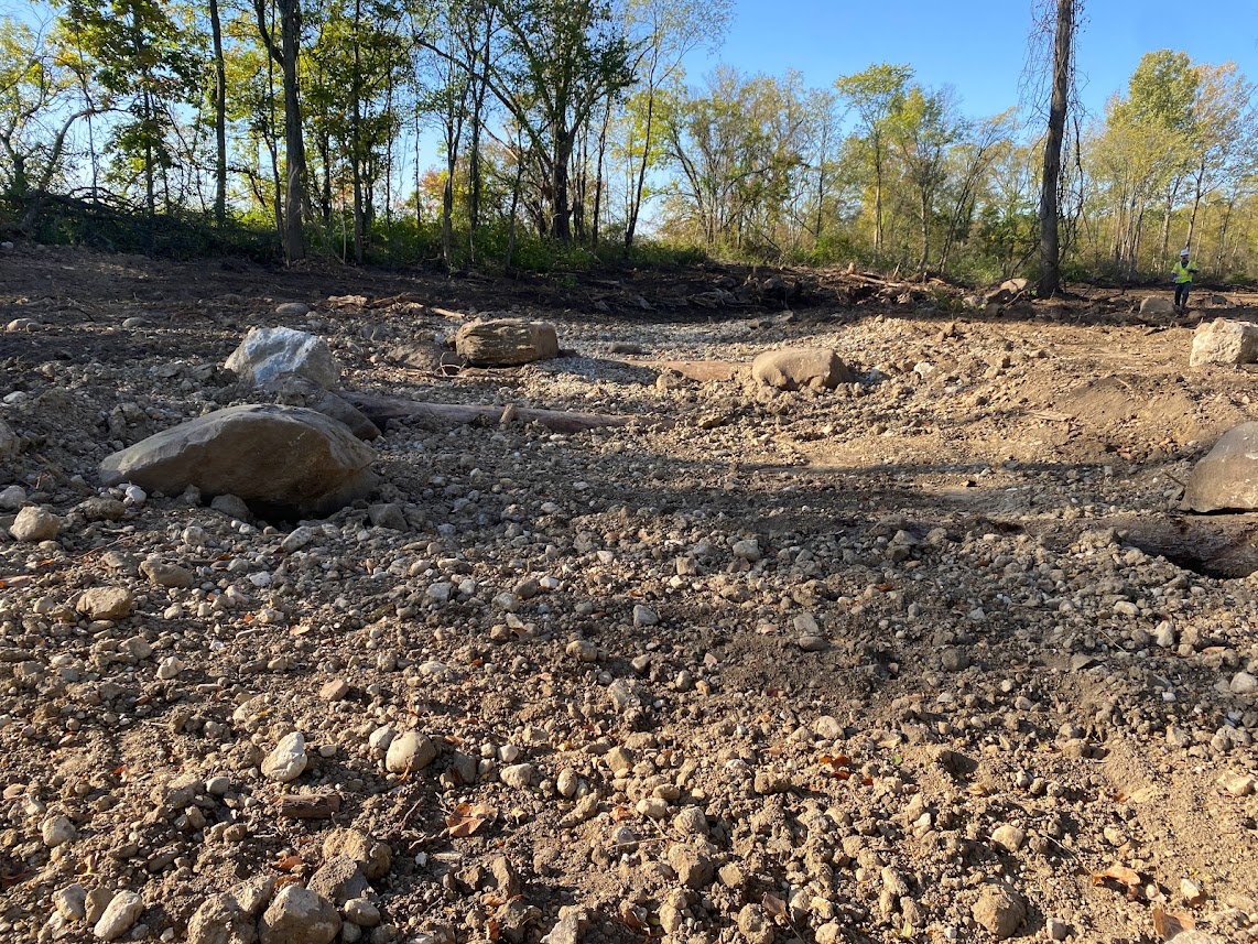 reconstructed stream bed