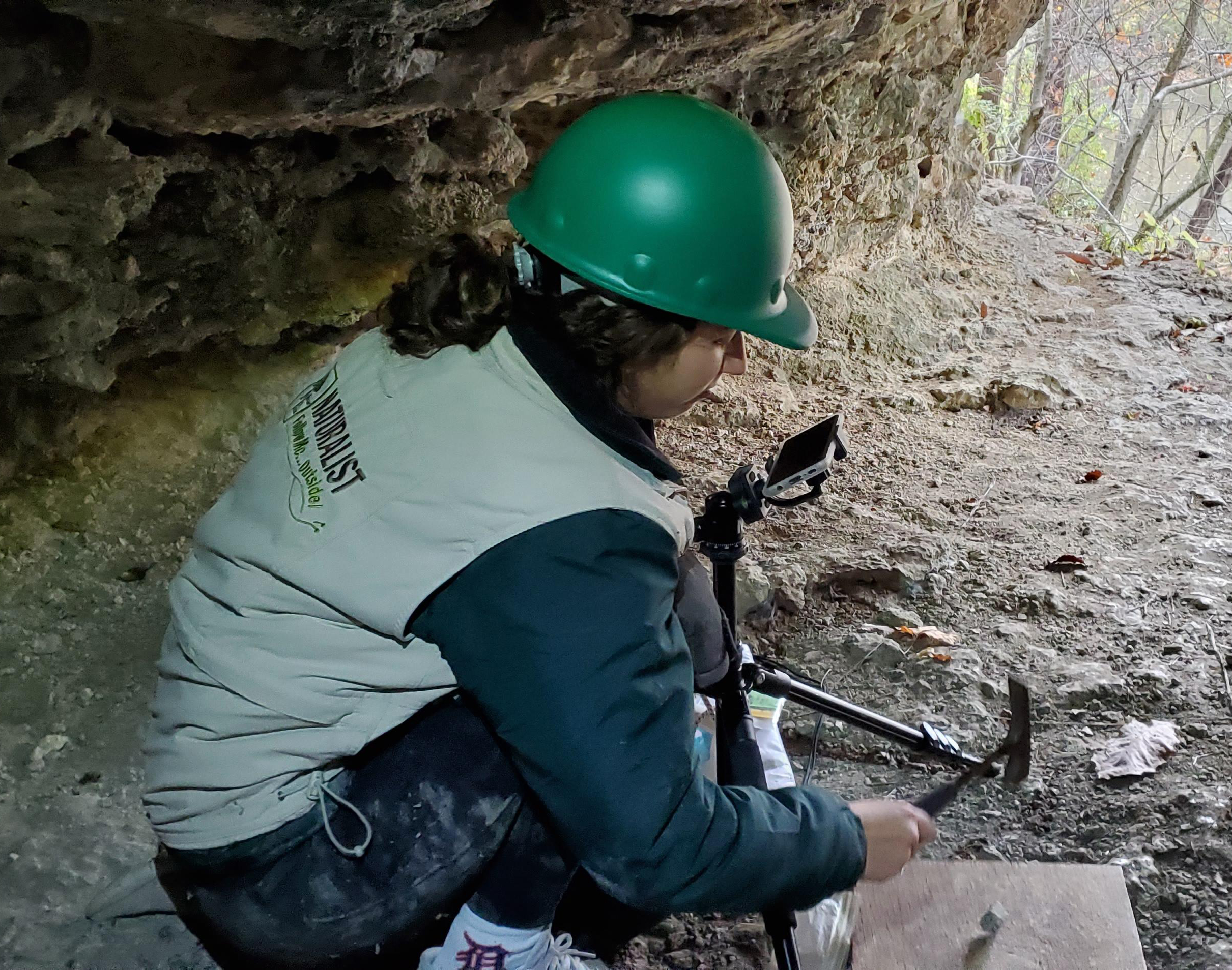 Naturalist in a cave