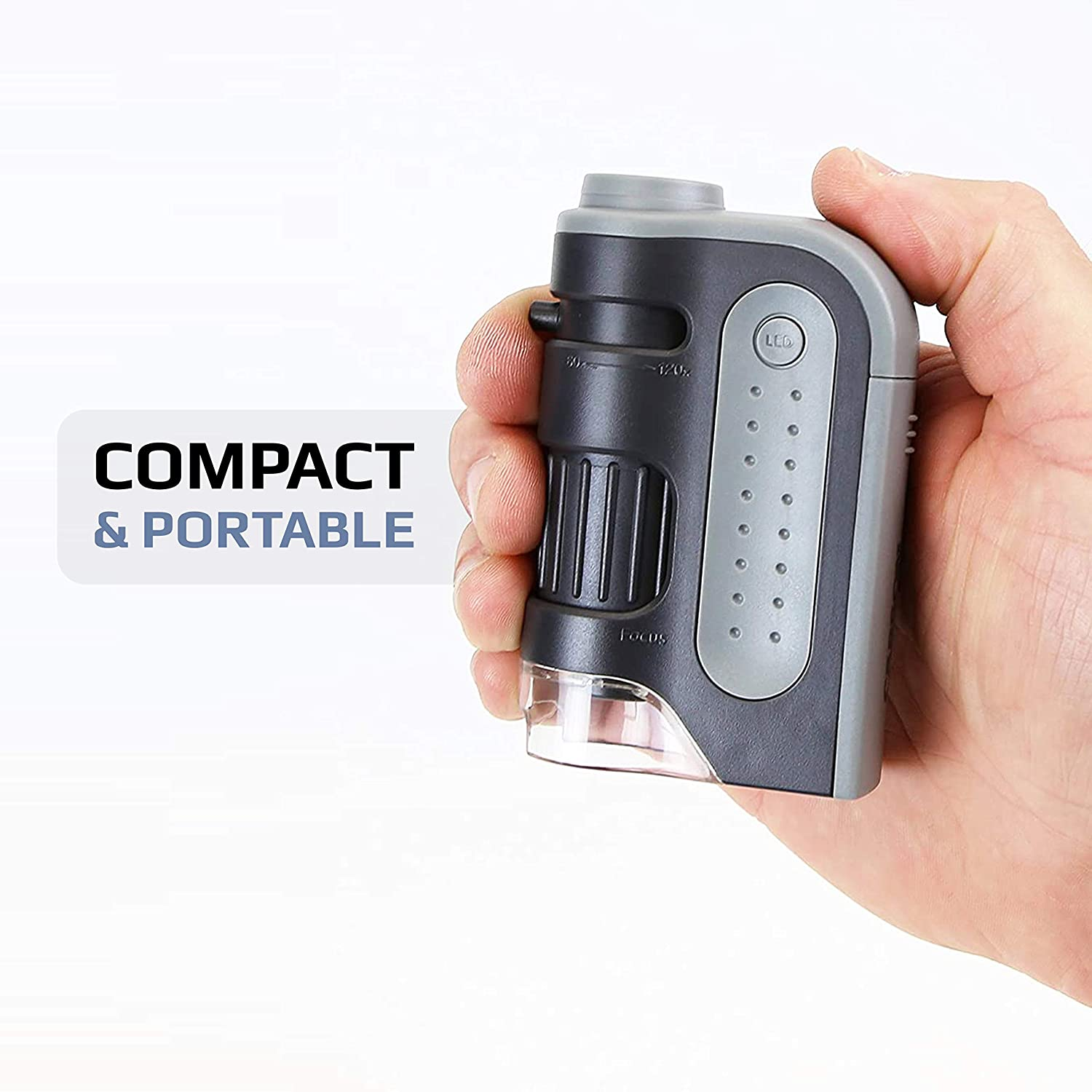 LED Lighted Pocket Microscope: Camera & Photo