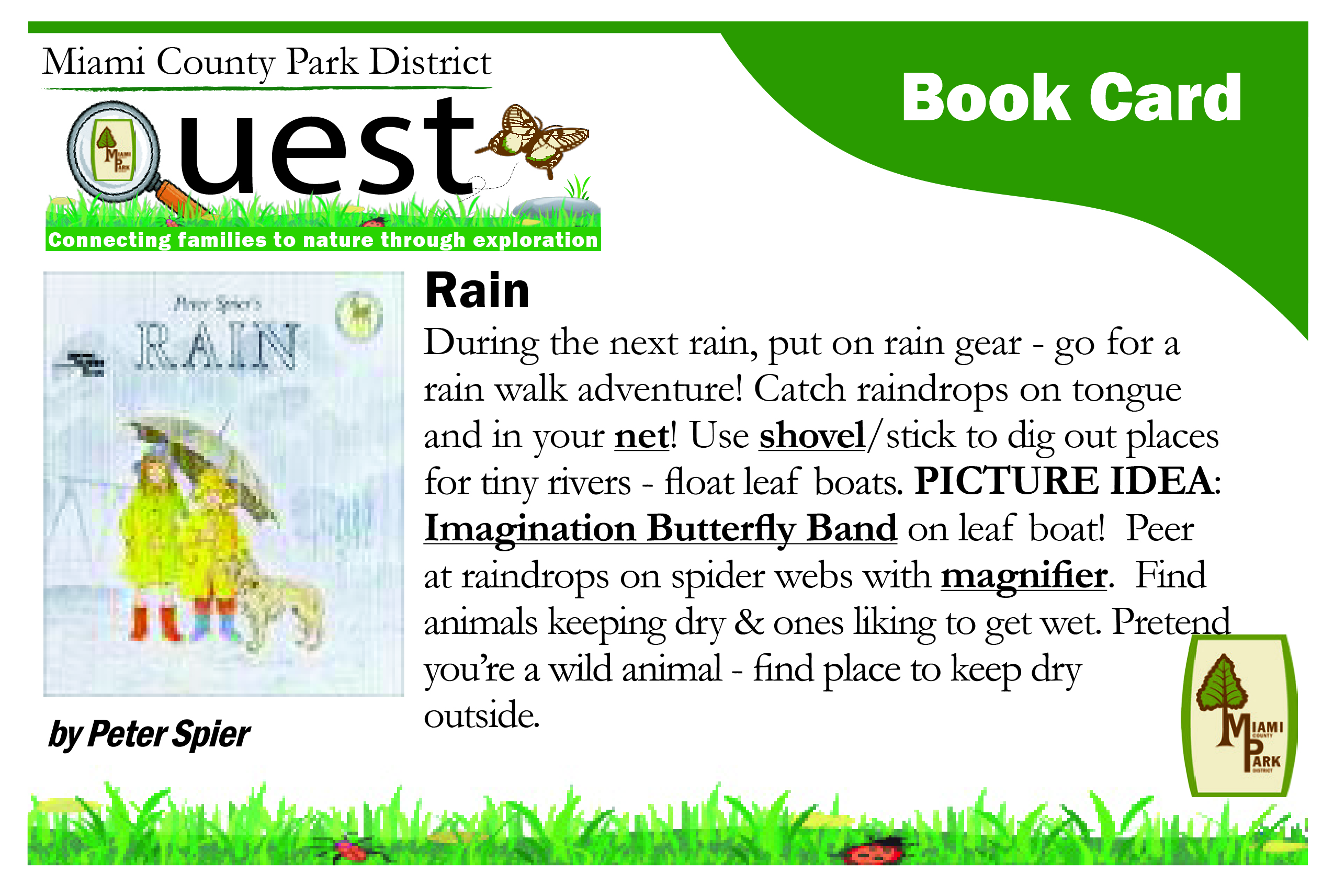 Rain Book Card