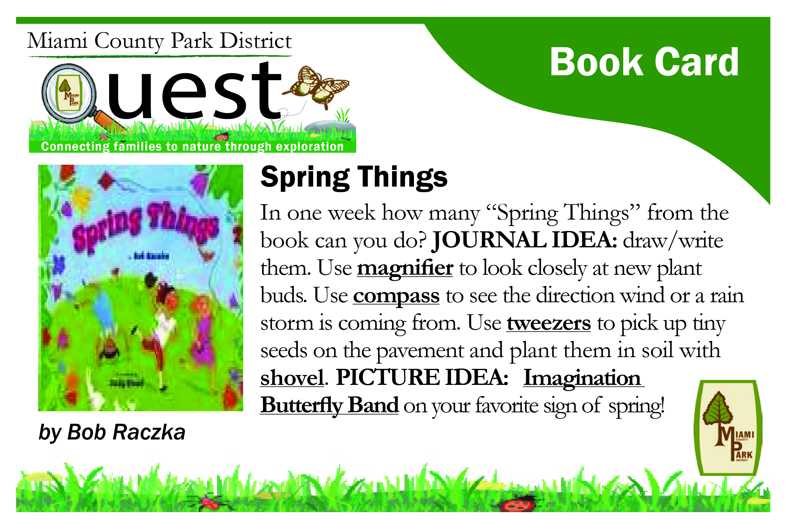 Spring Things Book Card
