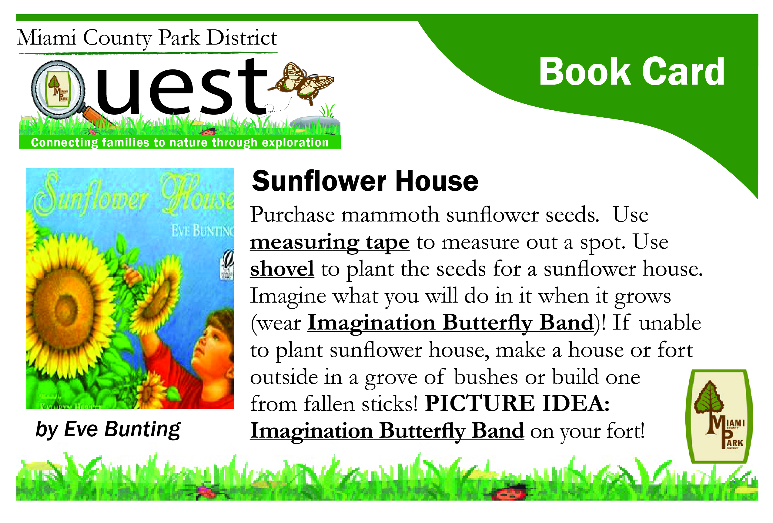 Sunflower House Book Card