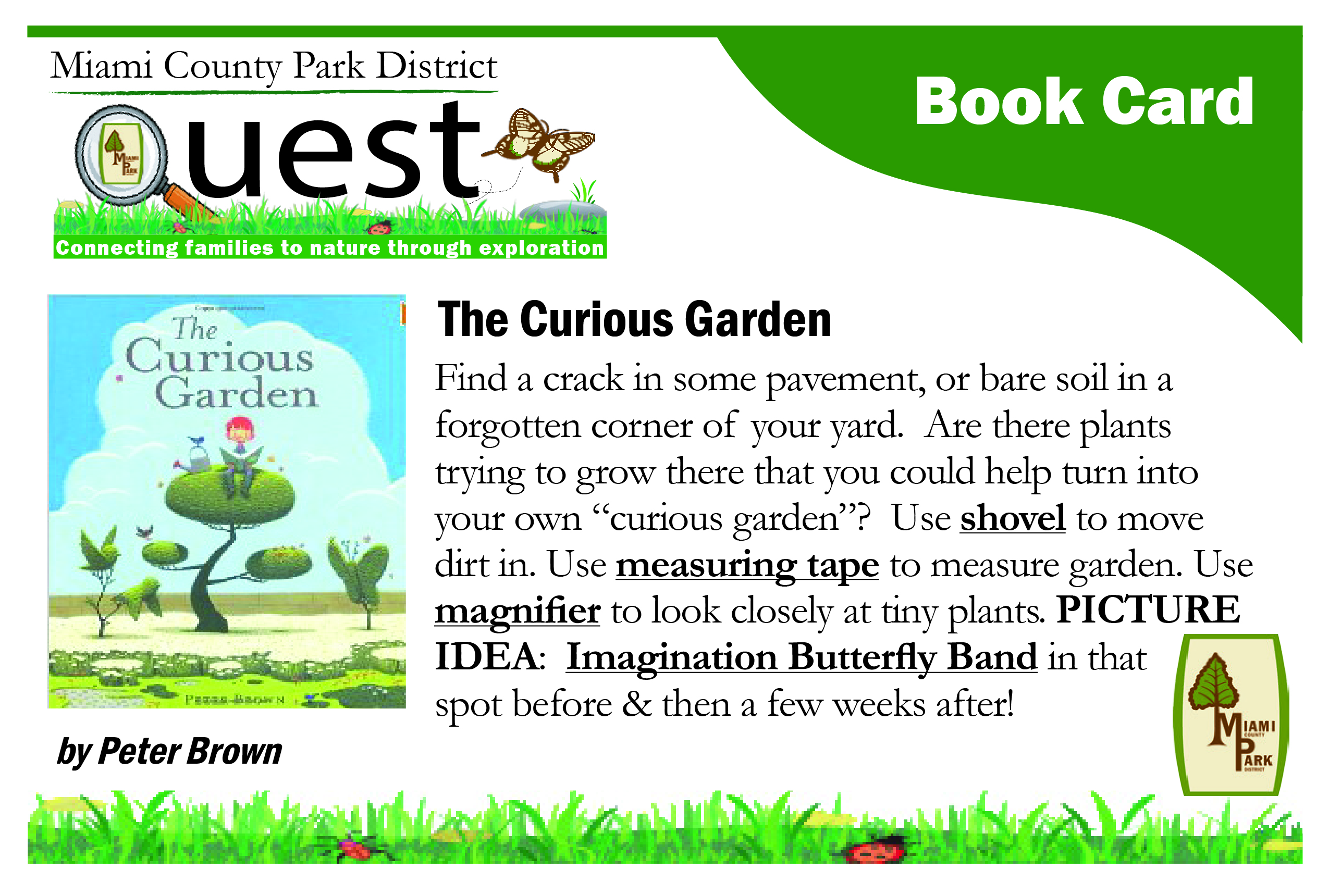 The Curious Garden Book Card