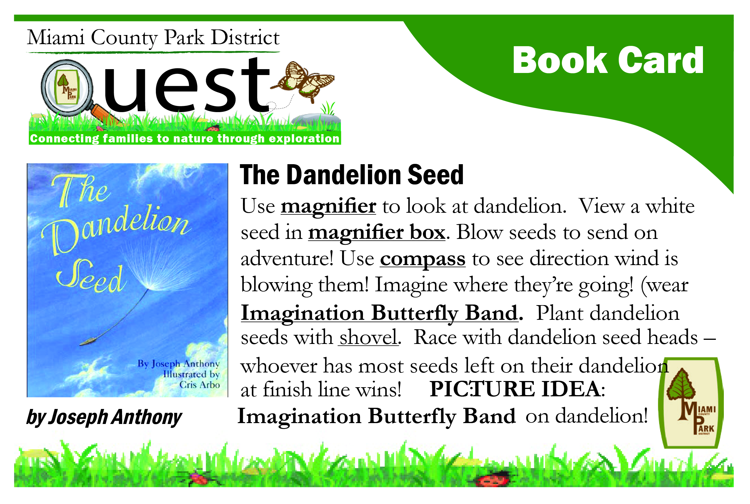 The Dandelion Seed Book Card