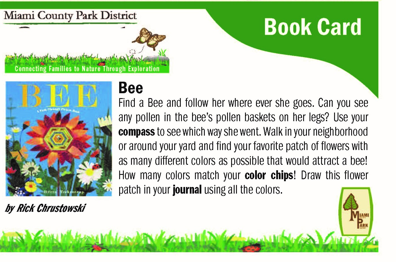 front of the book Bee