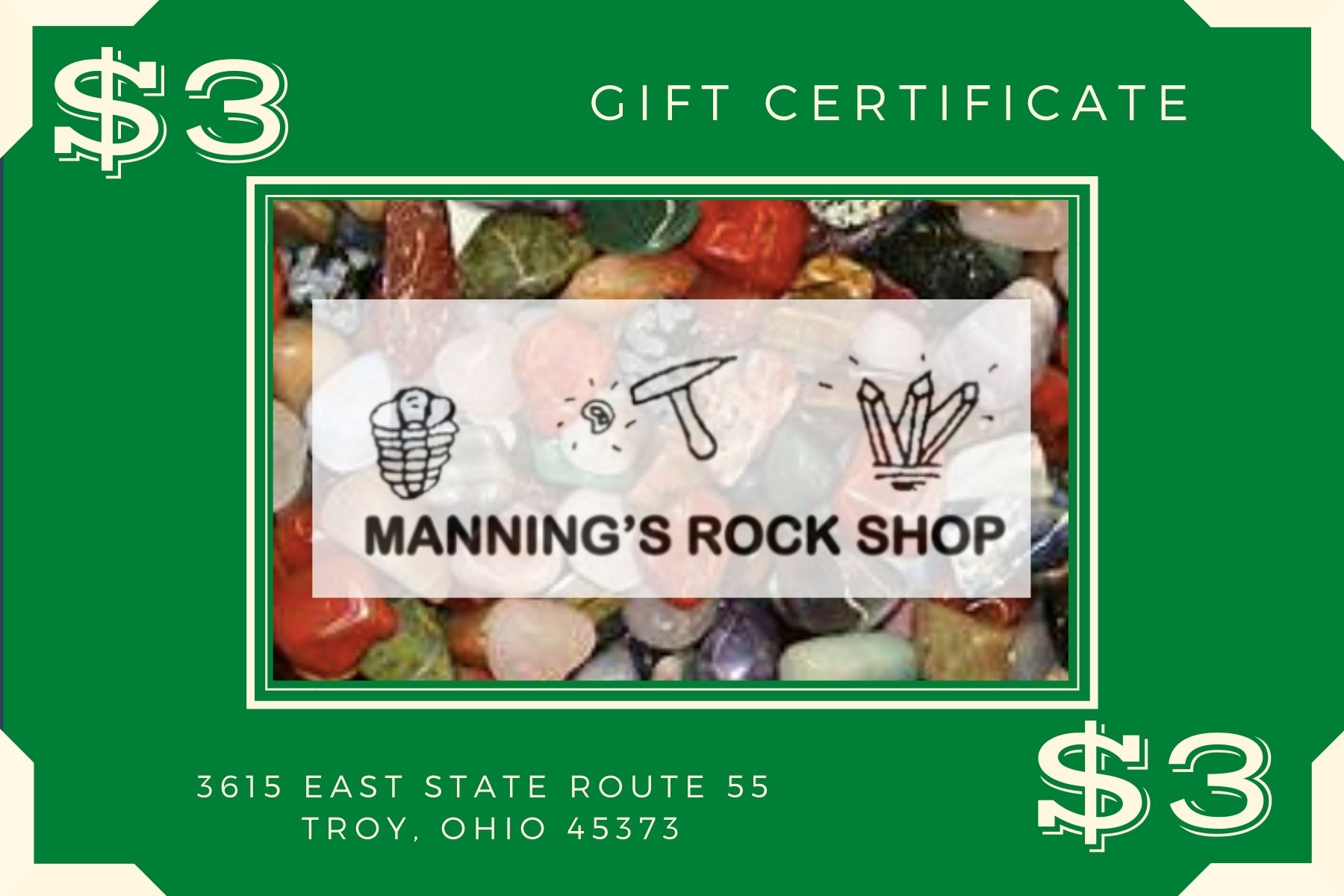 Manning Gems Gift Certificate