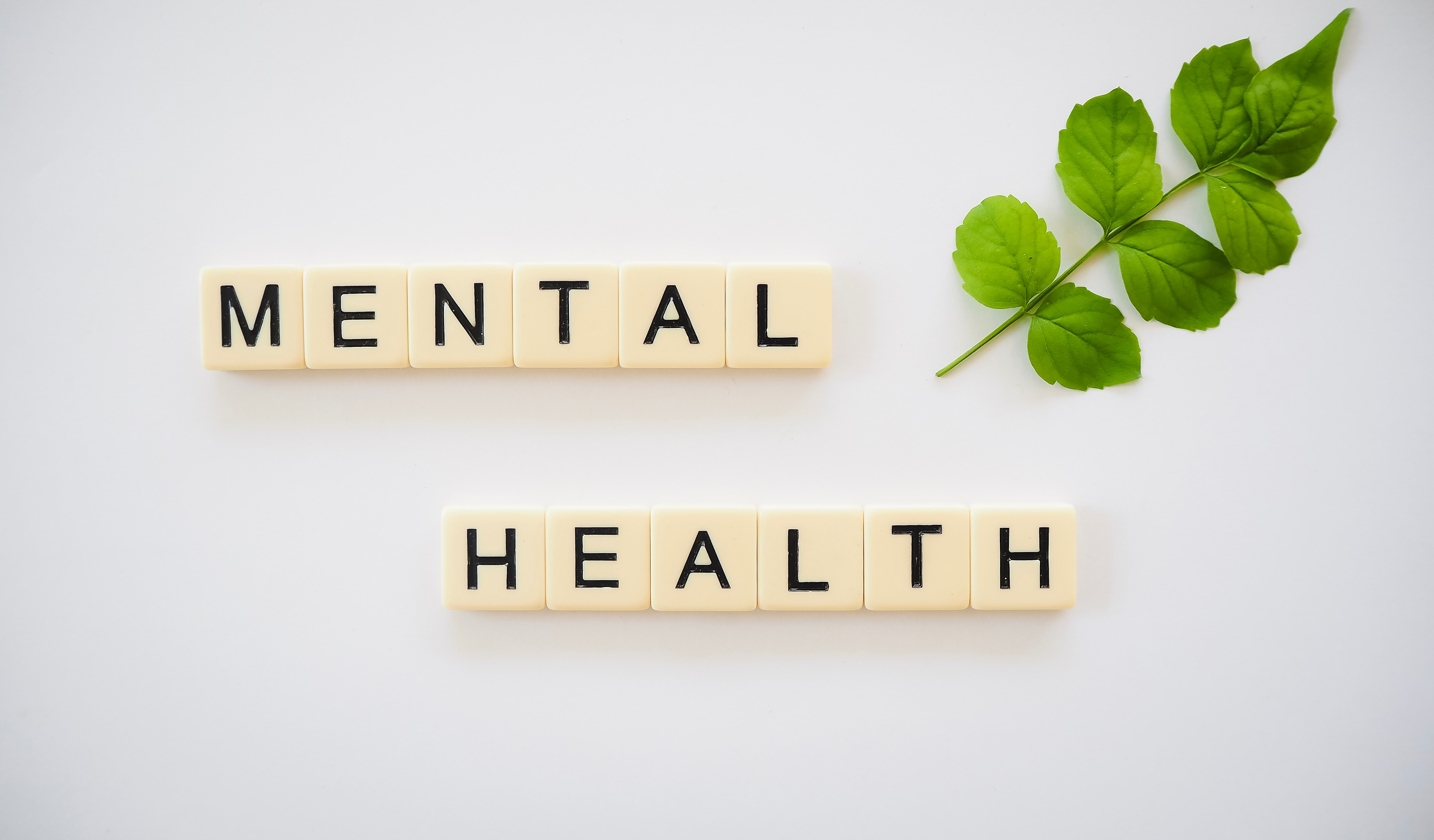 scrabble tiles spelling mental health