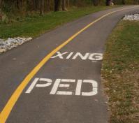 close up of bikepath