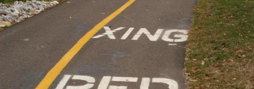 close up of bikepath