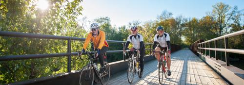 bikes on Troy Foundation Bridge