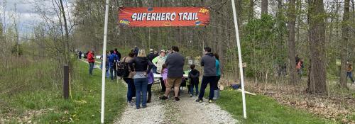 Superhero Trail banner